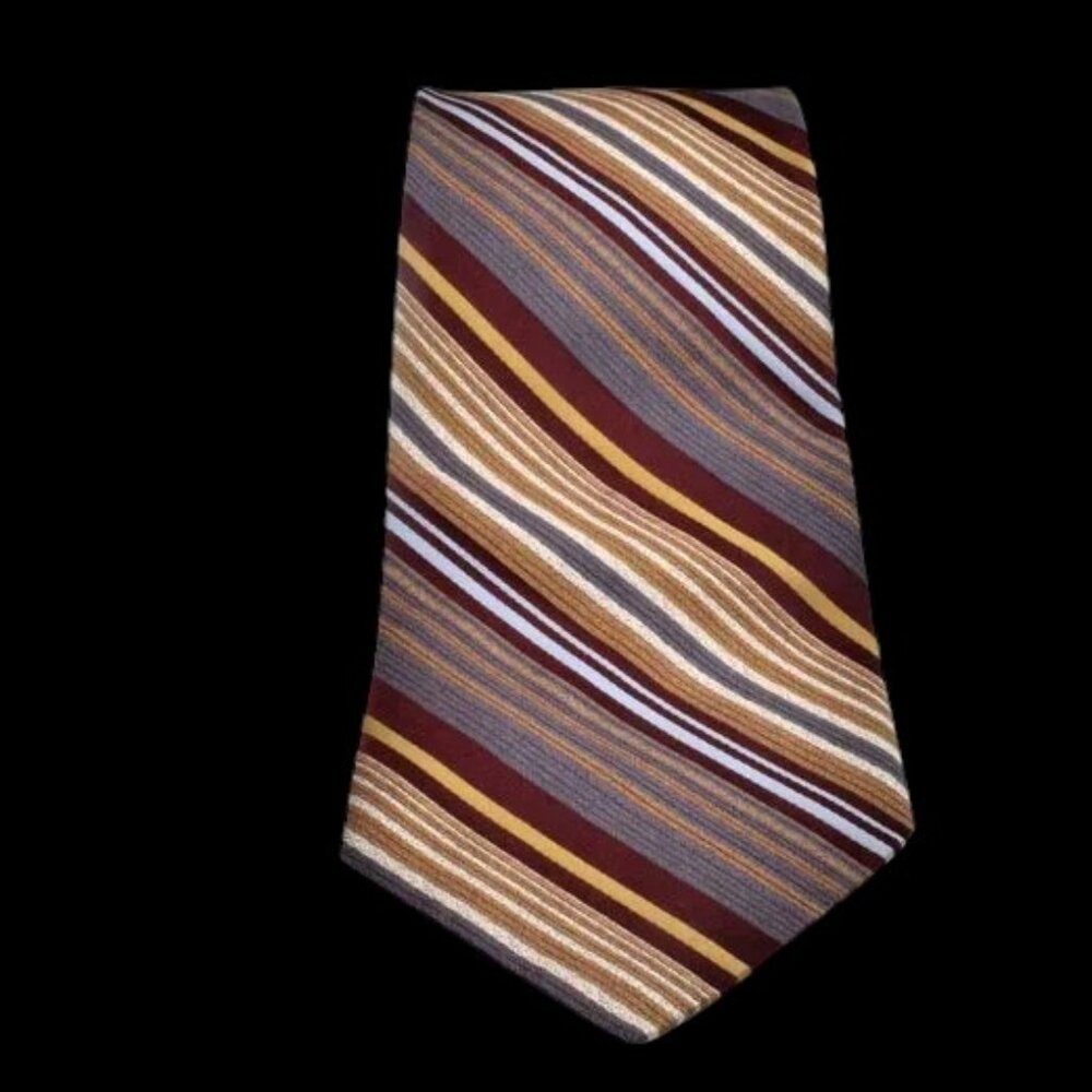 Paul Dione 100% Silk Tie Diagonal Stripe